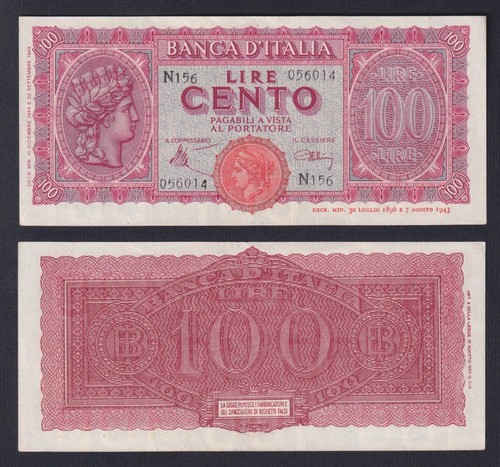 Banconota italia 100 - banconota, lire