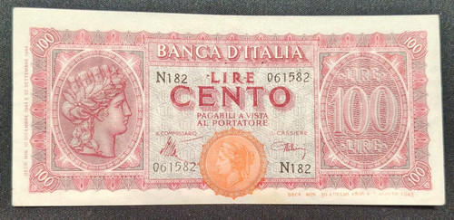 100 lire italia turrita - 100,