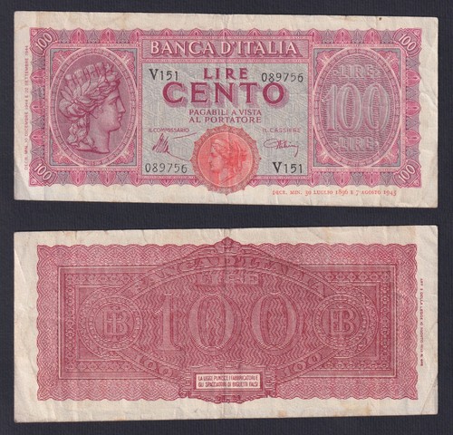 Banconota italia 100 lire - banconota,