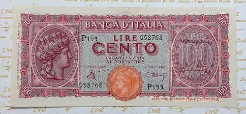 100 lire italia turrita - 100,