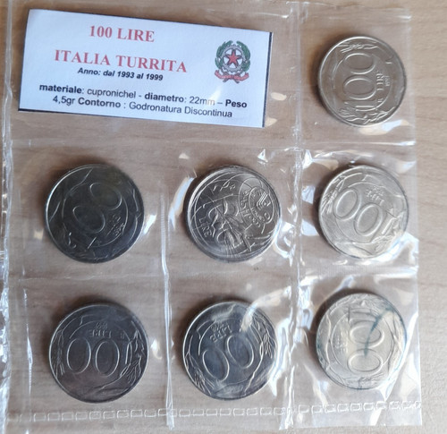 100 lire italia turrita - 100, in