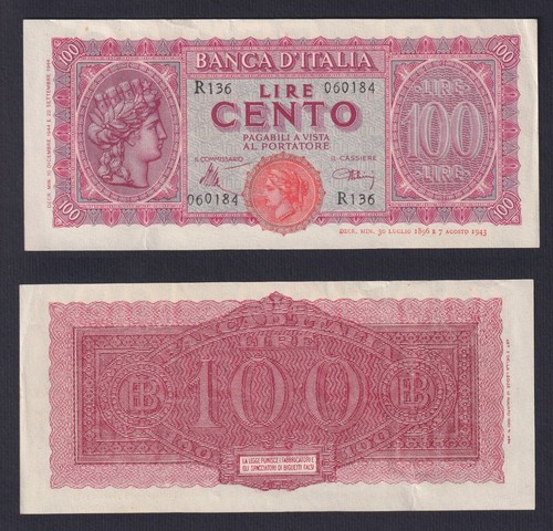Banconota italia 100 - banconota, lire