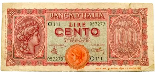 Luogotenenza 100 lire 1944 - 100,