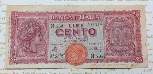 100 lire italia turrita - 100,