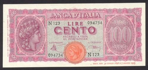 100 lire turrita - 100,