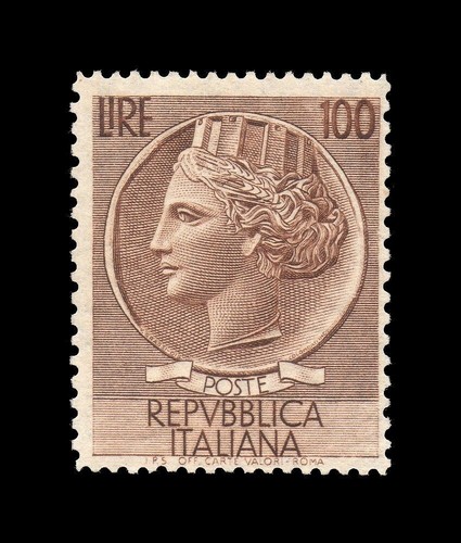 1954 italia turrita 100 lire - turrita,