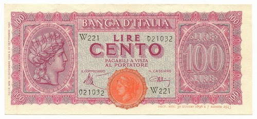 100 lire italia - lire, turrita