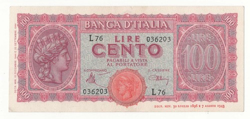 100 lire italia - 100,