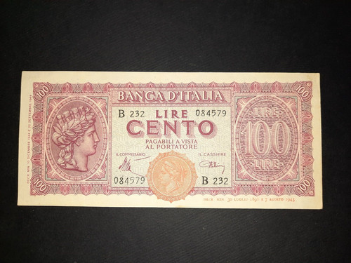 100 lire turrita 1944