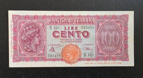 Italia luogotenenza banconota - luogotenenza,