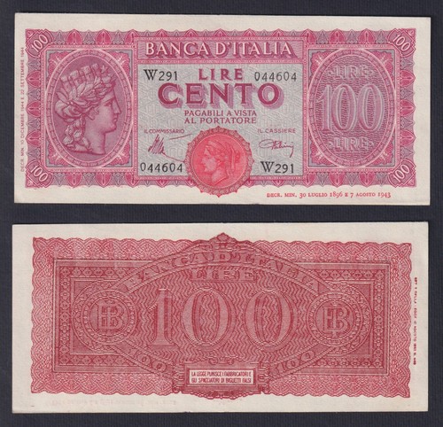 Banconota italia 100 lire - banconota,