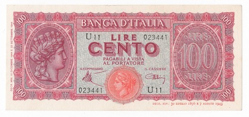 100 lire italia - ,