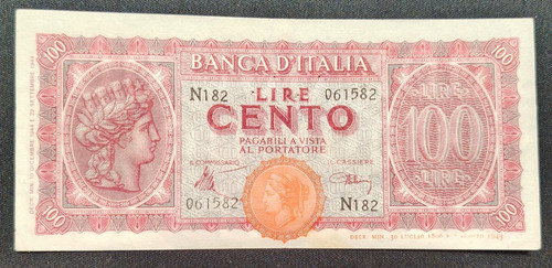 100 lire italia - italia, turrita