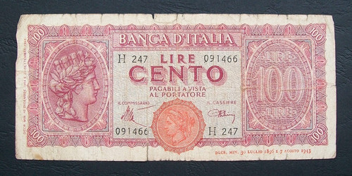 Luogotenenza 100 lire italia - luogotenenza,