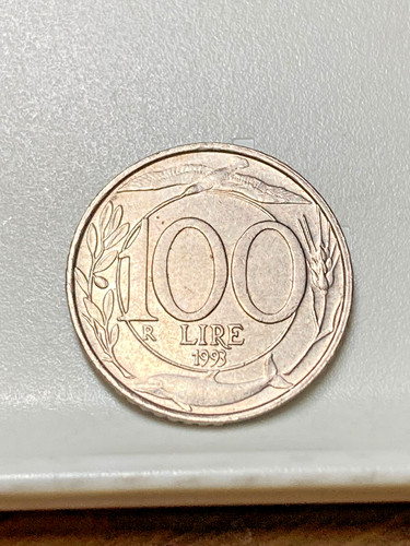 Moneta italia 100 lire - moneta,