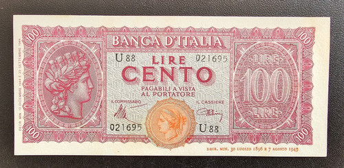 Banconota luogotenenza 100 - banconota,