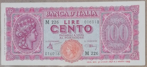 100 lire italia turrita - lire,
