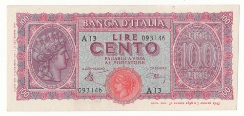 100 lire italia turrita - 100,
