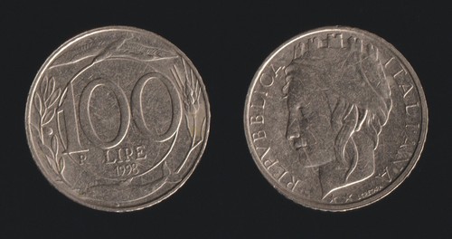 100 lire 1998 - 100, turrita