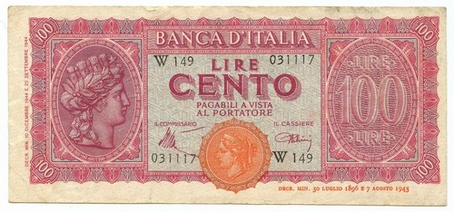 100 lire italia - 100,