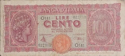 Rara banconota 100 lire - rara,